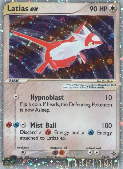 Latias ex Rare Pokemon card #93 from Dragon