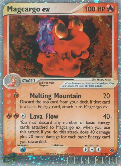 Magcargo ex Rare Pokemon card #95 from Dragon