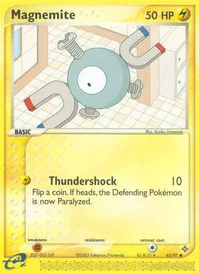 Magnemite Common Pokemon card #63 from Dragon
