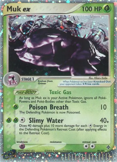 Muk ex Rare Pokemon card #96 from Dragon