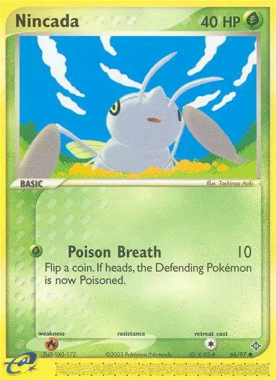 Nincada Common Pokemon card #66 from Dragon