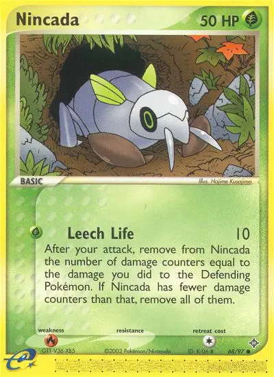 Nincada Common Pokemon card #68 from Dragon