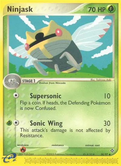 Ninjask Uncommon Pokemon card #38 from Dragon