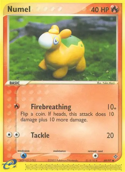 Numel Common Pokemon card #69 from Dragon