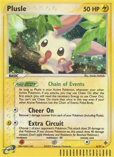 Plusle Rare Pokemon card #8 from Dragon
