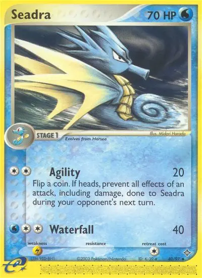 Seadra Uncommon Pokemon card #40 from Dragon