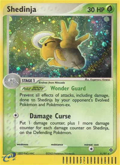 Shedinja Rare Pokemon card #11 from Dragon