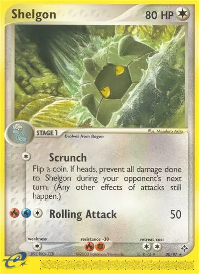 Shelgon Rare Pokemon card #20 from Dragon