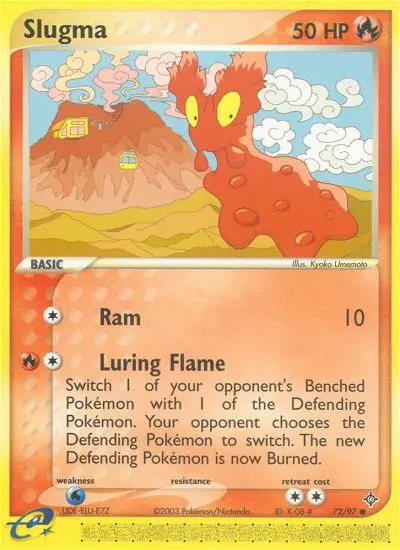Slugma Common Pokemon card #72 from Dragon