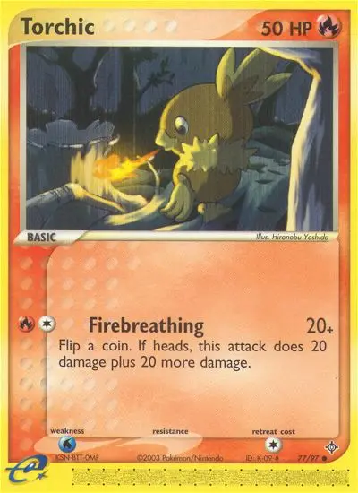 Torchic Common Pokemon card #77 from Dragon