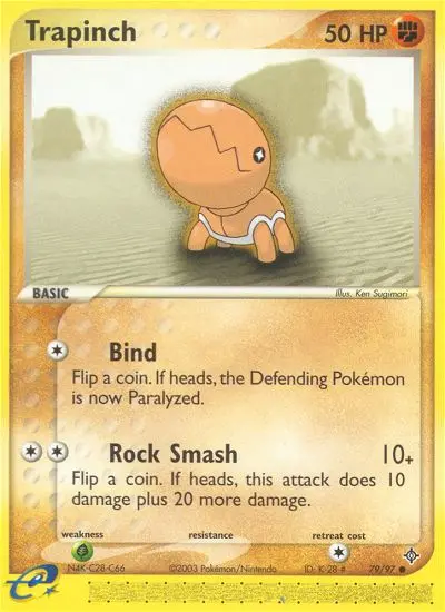 Trapinch Common Pokemon card #79 from Dragon