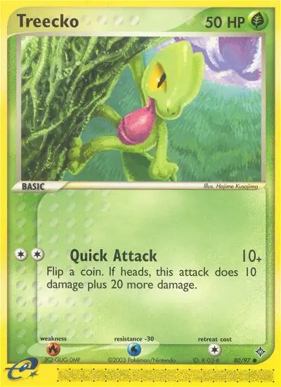 Treecko Common Pokemon card #80 from Dragon