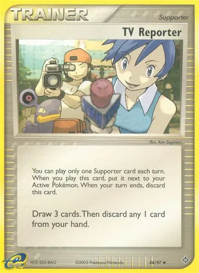 TV Reporter Uncommon Pokemon card #88 from Dragon