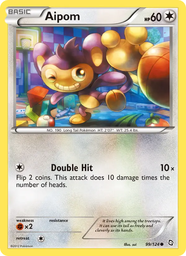 Aipom Common Pokemon card #99 from Dragons Exalted