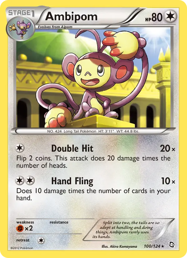 Ambipom Rare Pokemon card #100 from Dragons Exalted