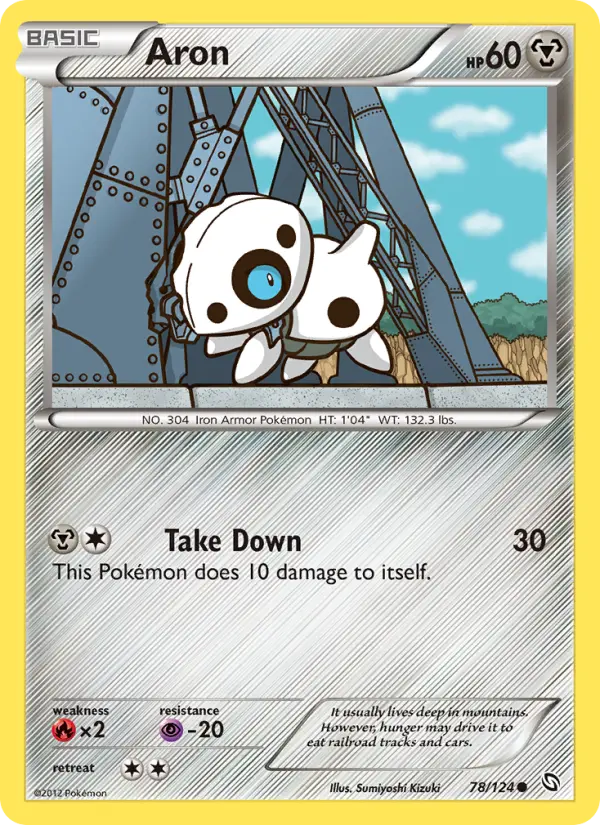 Aron Common Pokemon card #78 from Dragons Exalted