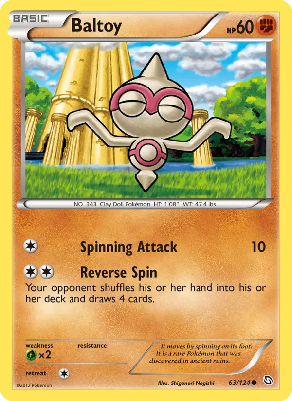 Baltoy Common Pokemon card #63 from Dragons Exalted