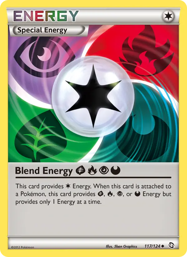 Blend Energy Grass Fire Psychic Darkness Uncommon Pokemon card #117 from Dragons Exalted