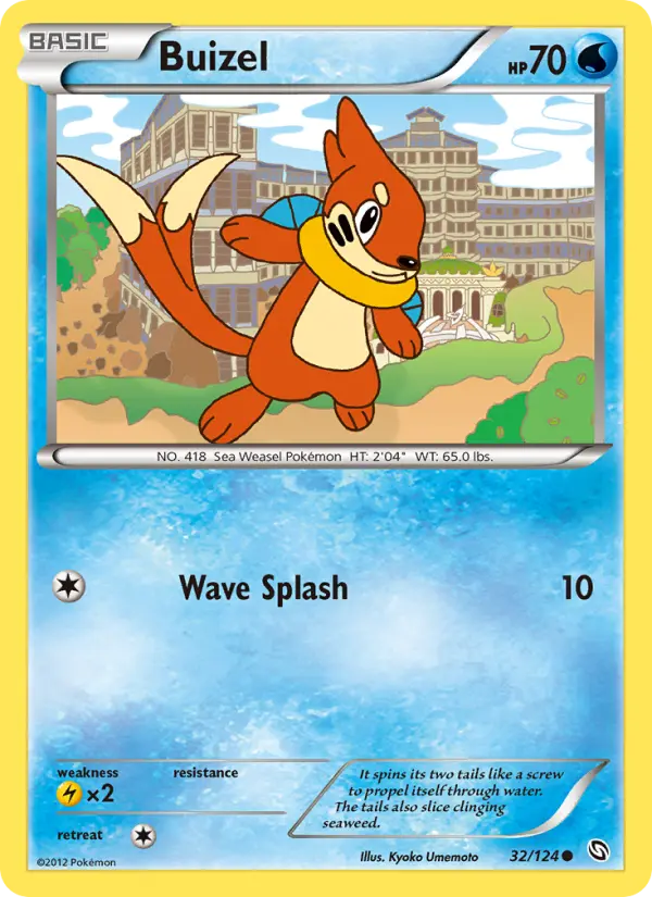 Buizel Common Pokemon card #32 from Dragons Exalted