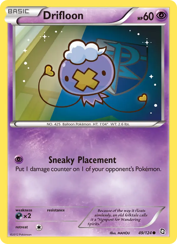 Drifloon Common Pokemon card #49 from Dragons Exalted