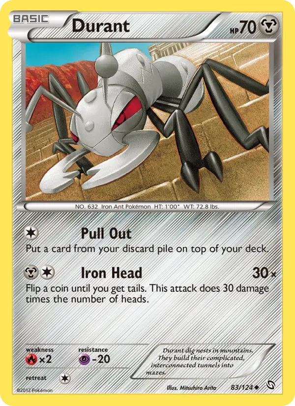 Durant Uncommon Pokemon card #83 from Dragons Exalted