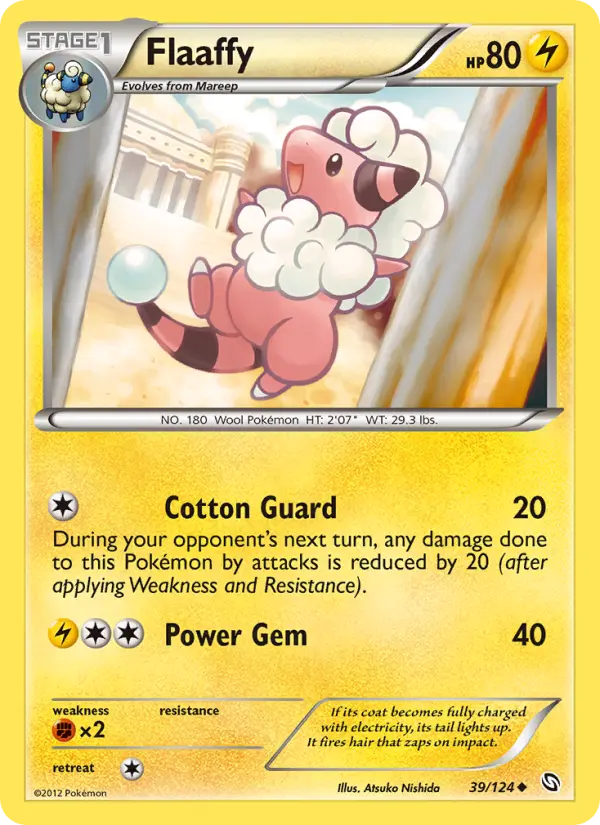 Flaaffy Uncommon Pokemon card #39 from Dragons Exalted