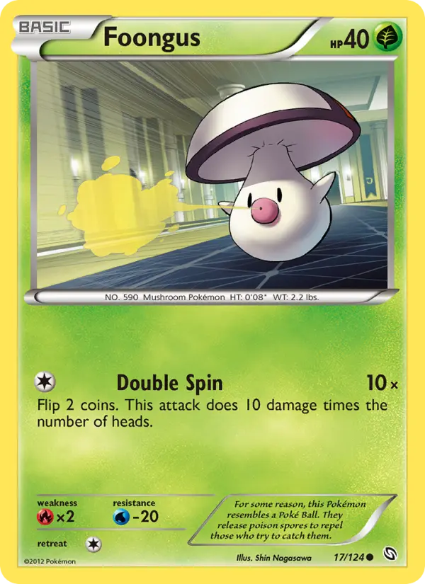Foongus Common Pokemon card #17 from Dragons Exalted