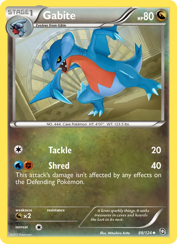 Gabite Uncommon Pokemon card #88 from Dragons Exalted