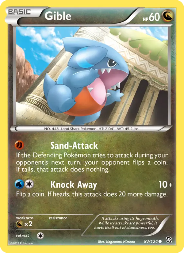 Gible Common Pokemon card #87 from Dragons Exalted