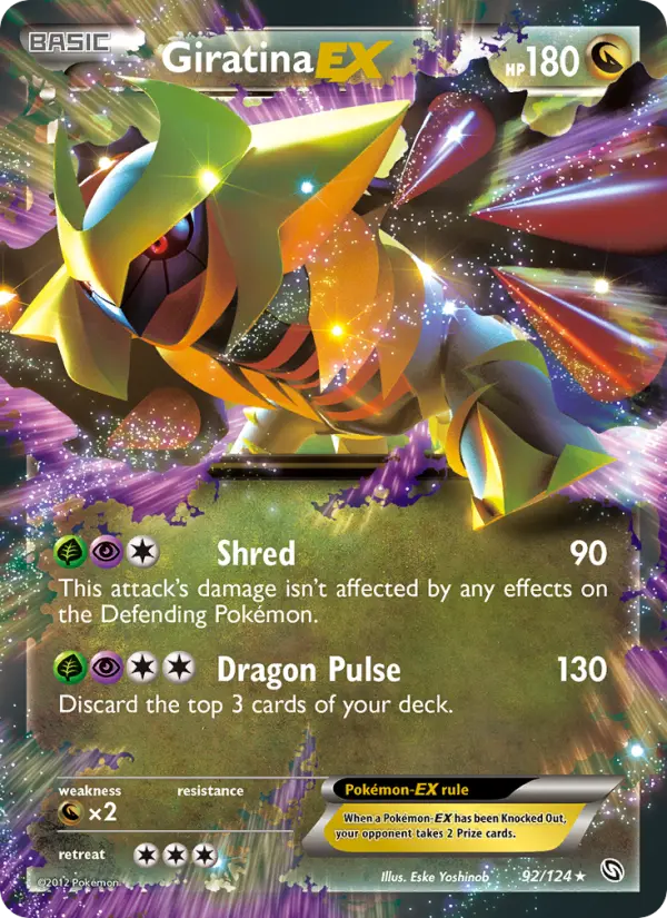 Giratina-EX Rare Pokemon card #92 from Dragons Exalted