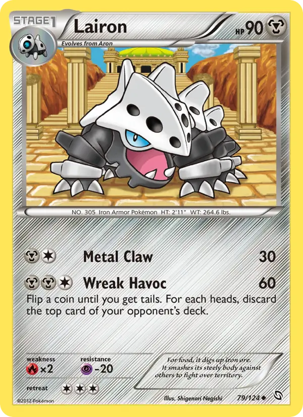 Lairon Uncommon Pokemon card #79 from Dragons Exalted