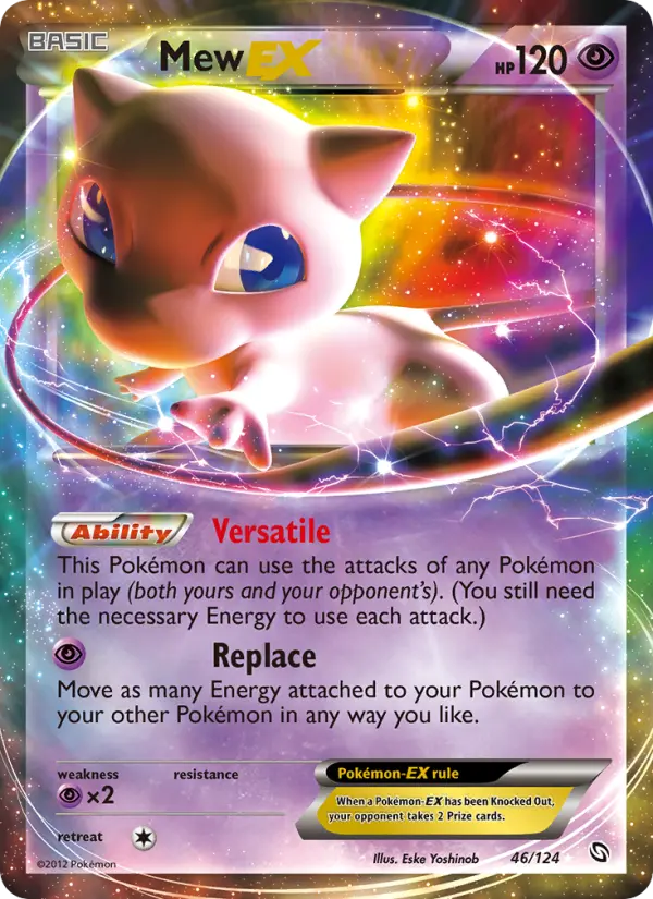 Mew-EX Rare Pokemon card #46 from Dragons Exalted