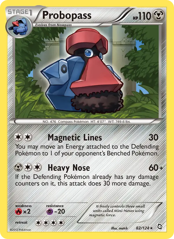 Probopass Rare Pokemon card #82 from Dragons Exalted