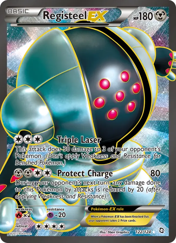 Registeel-EX Ultra Rare Pokemon card #122 from Dragons Exalted