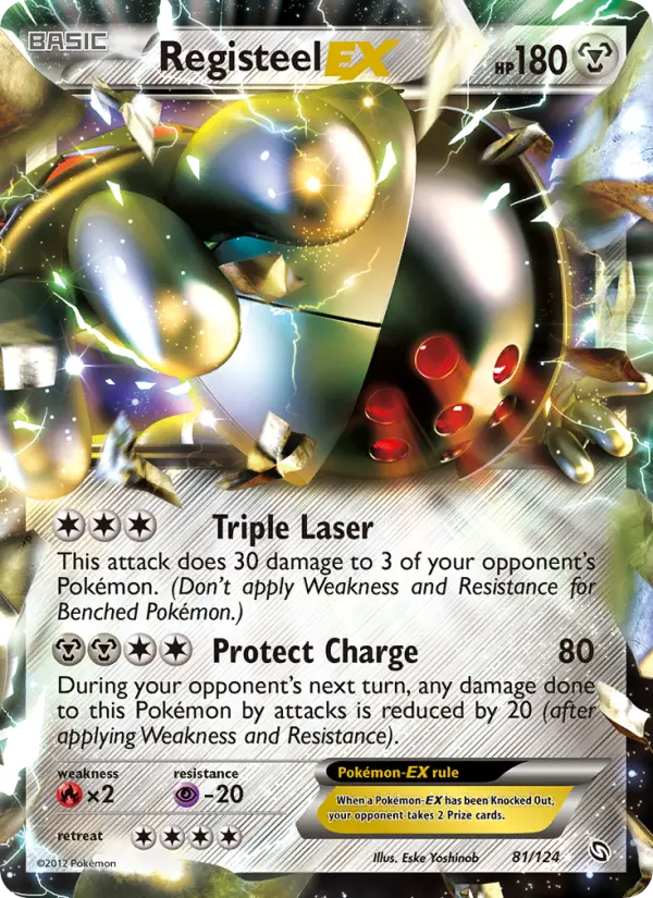 Registeel-EX Rare Pokemon card #81 from Dragons Exalted