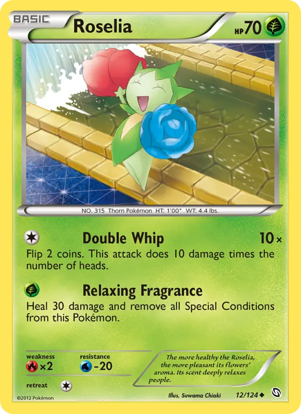 Roselia Uncommon Pokemon card #12 from Dragons Exalted