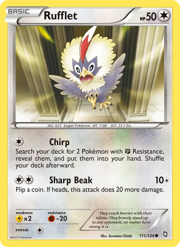 Rufflet Common Pokemon card #111 from Dragons Exalted