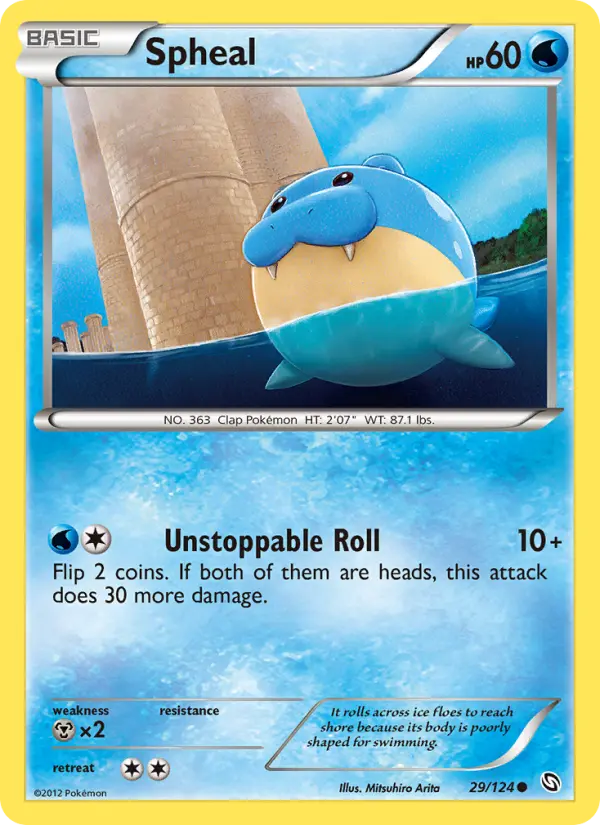 Spheal Common Pokemon card #29 from Dragons Exalted