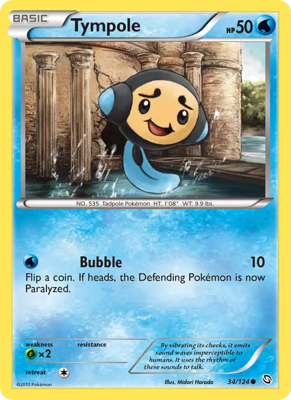 Tympole Common Pokemon card #34 from Dragons Exalted