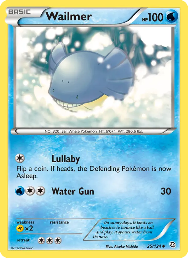 Wailmer Uncommon Pokemon card #25 from Dragons Exalted