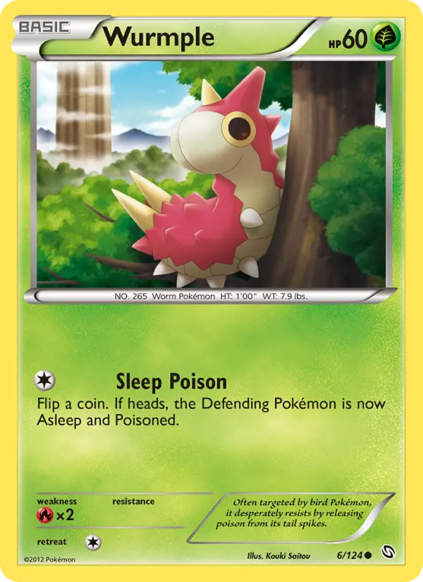 Wurmple Common Pokemon card #6 from Dragons Exalted