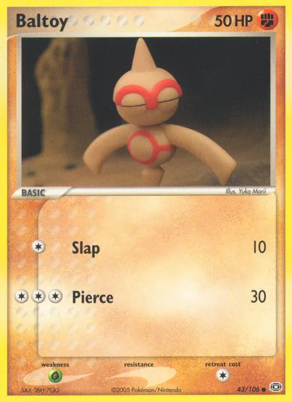 Baltoy Common Pokemon card #43 from Emerald