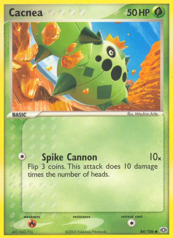Cacnea Common Pokemon card #44 from Emerald