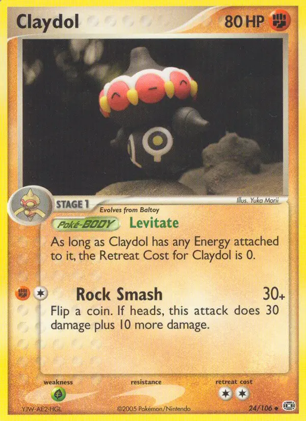 Claydol Uncommon Pokemon card #24 from Emerald