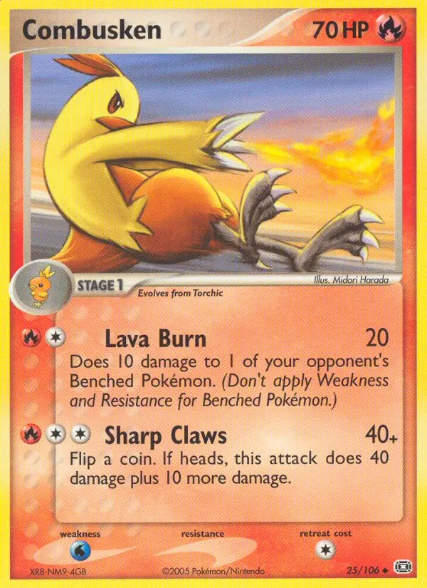 Combusken Uncommon Pokemon card #25 from Emerald