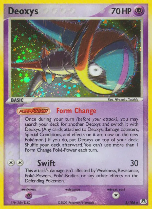 Deoxys Rare Pokemon card #2 from Emerald