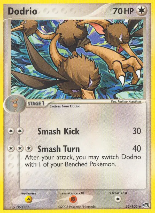 Dodrio Uncommon Pokemon card #26 from Emerald