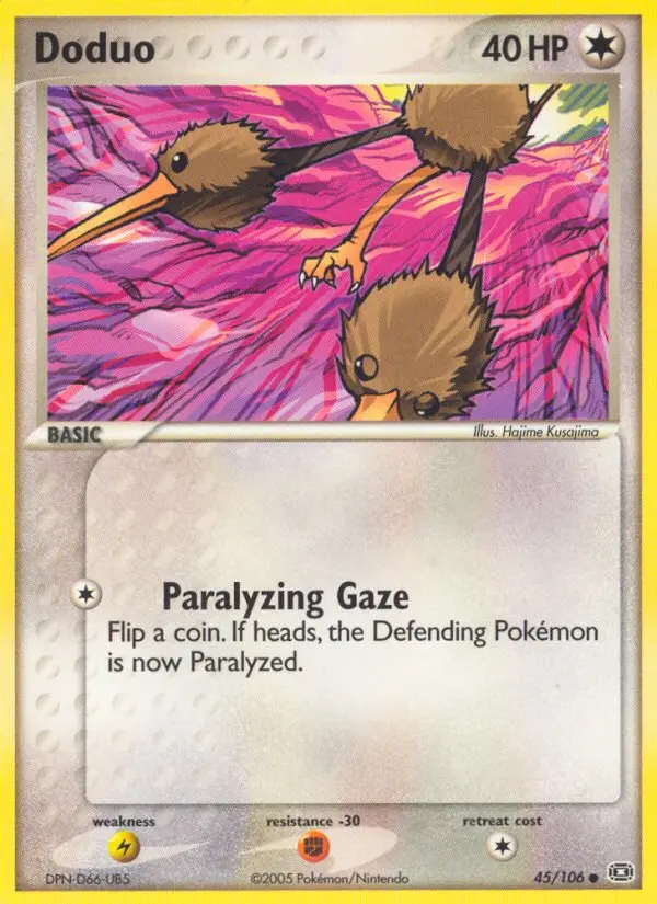 Doduo Common Pokemon card #45 from Emerald