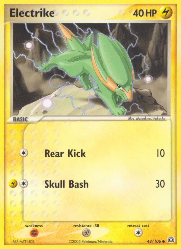 Electrike Common Pokemon card #48 from Emerald