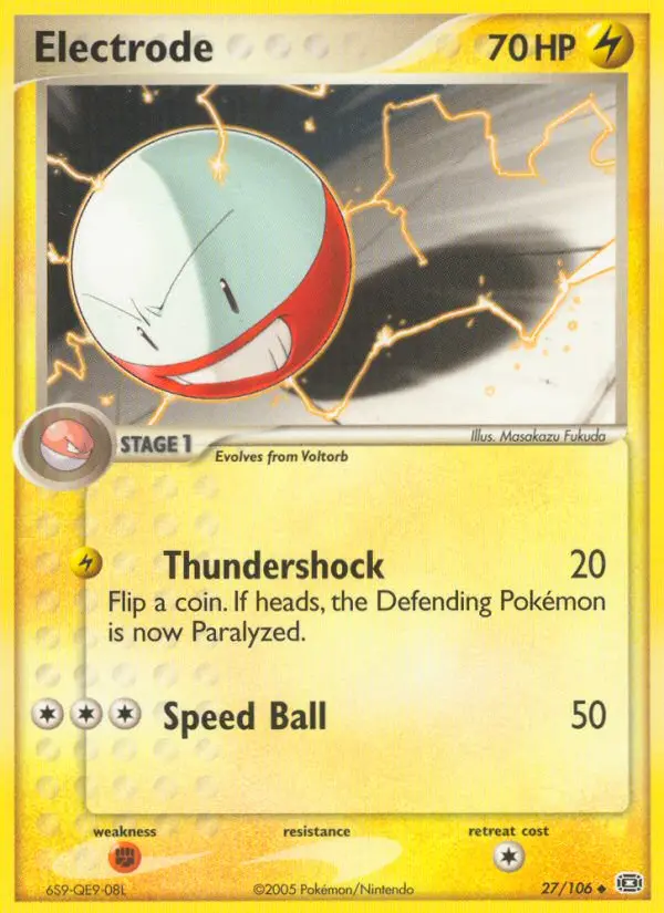 Electrode Uncommon Pokemon card #27 from Emerald